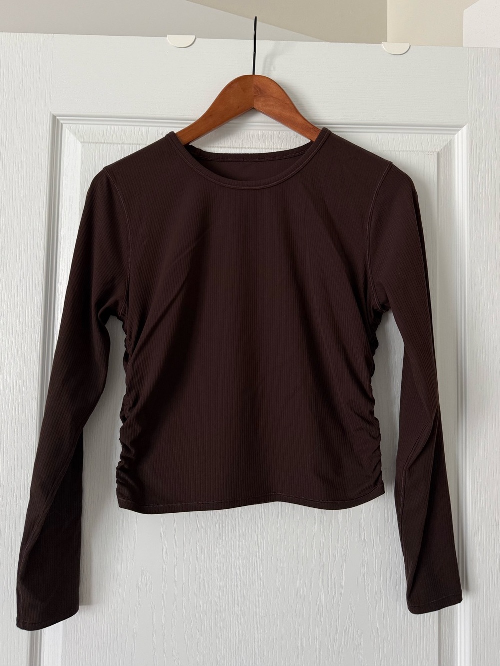 Lululemon All It Takes Long Sleeve Ribbed Nulu Size 10 Espresso Brown